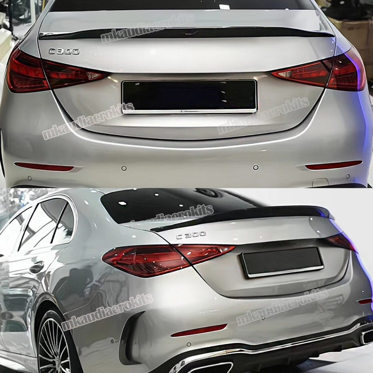 Rear Tail Wings For Mercedes Benz W206 C300 Sedan 2021-2023 PSM Style Trunk Spoiler Glossy Black
