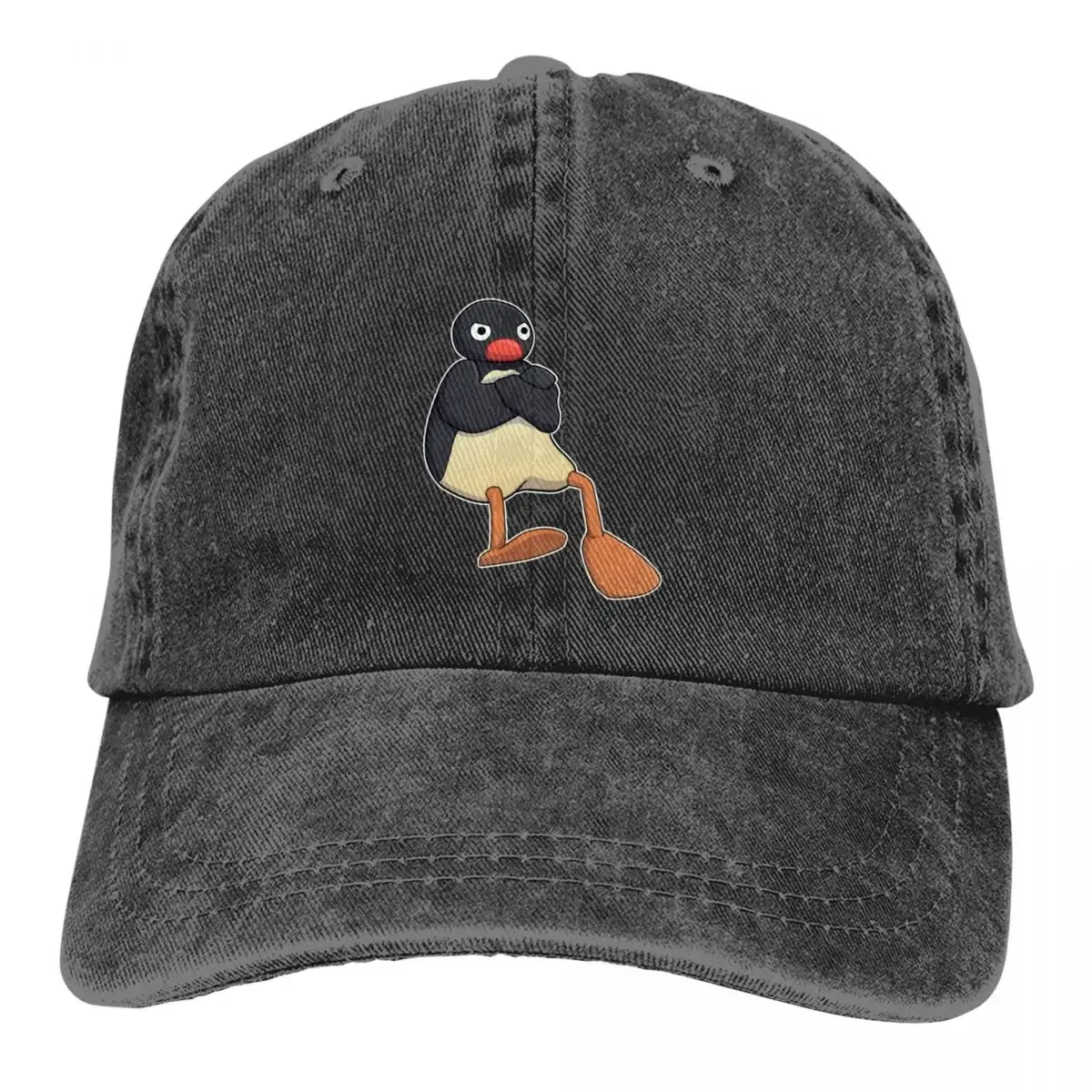 Angry Pingu Unisex Style Baseball Cap Noot Noot Cute Distressed Washed Hats Cap Vintage Outdoor Running Snapback Hat