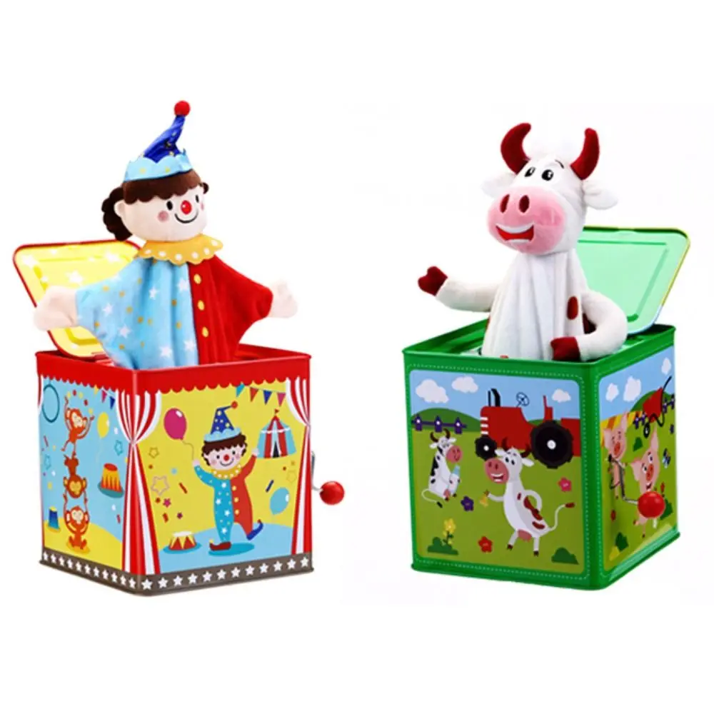 

With Music Children's Musical Toy Metal Early Education Classic Music box Cartoon Montessori Jack in the Box Girl Boy Birthday