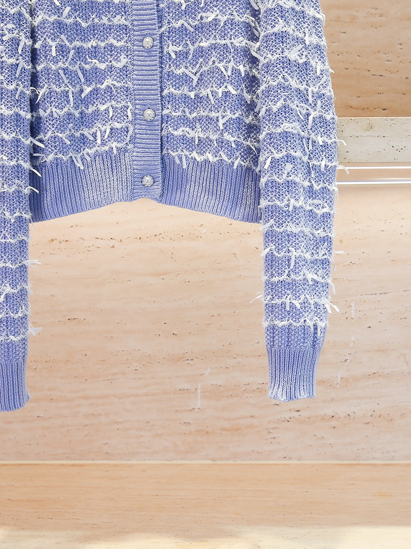 

Ele Knitted Wrap Cardigan Women's Top Tassel Detail Gentle Sle Long Sve round Ne ort Length Color