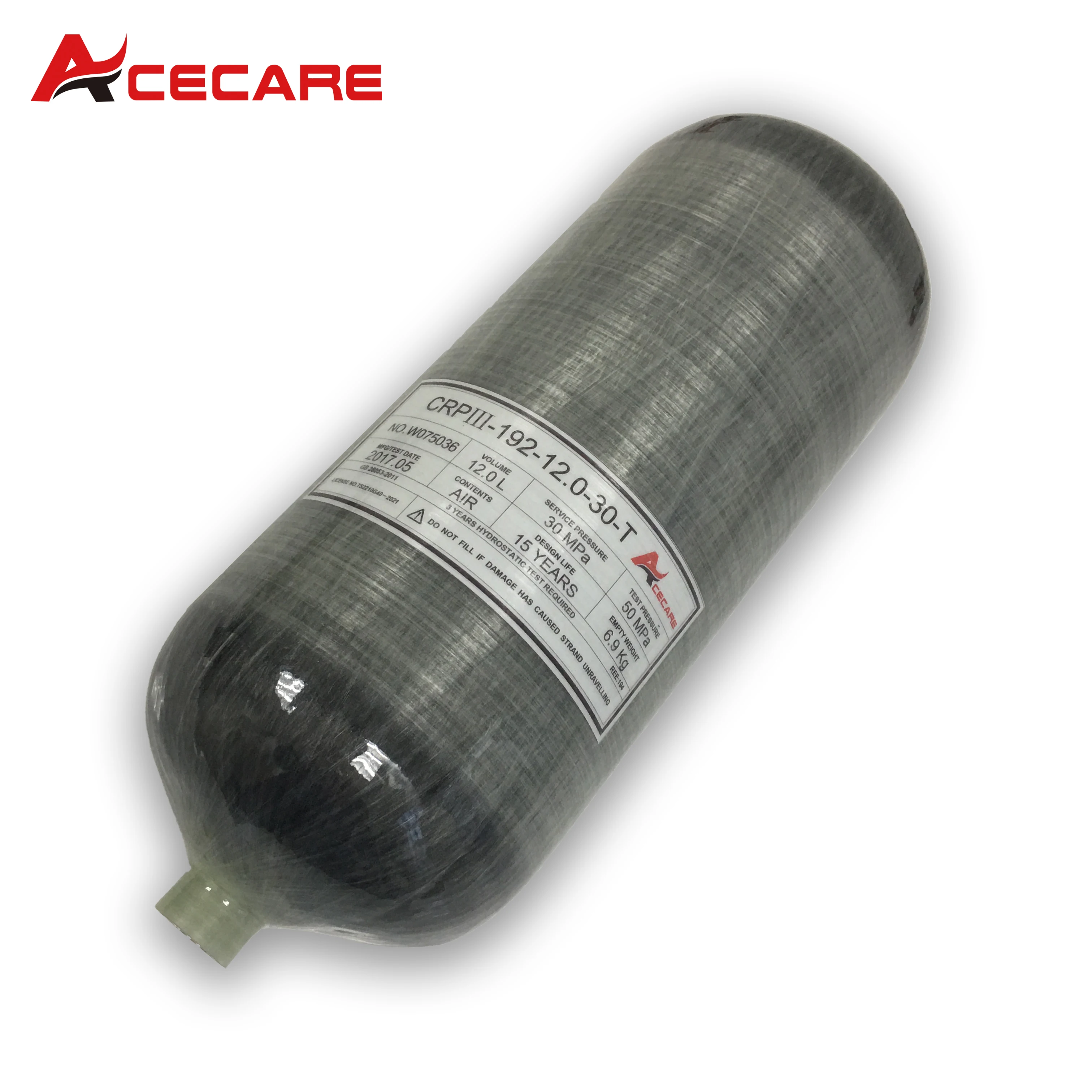 ACECARE High Pressure 12L GB Carbon Fiber Cylinder 30Mpa 300Bar 4500psi Air Tank Scuba Diving