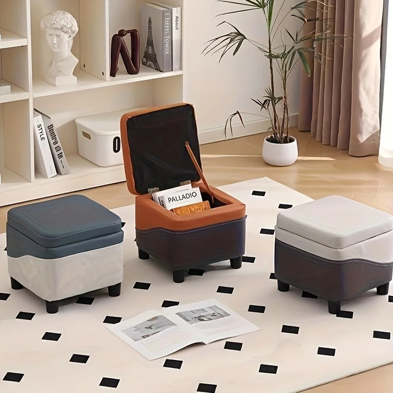 

Многофункциональный табурет-пуфик с отсеком для хранения, идеально подходит для переобувания, для прихожей, гостиной, как декоративная мебель