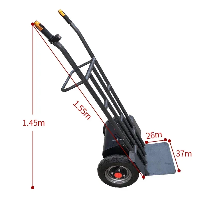 portable battery powered 600 kg electric moving hand trolley truck cargo moving cart hand truck