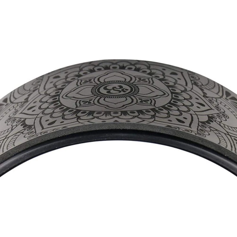 

AA38M Yoga Wheel Natural Yoga Auxiliary Wheel Massage Mandala Pattern Wheel Backbend Artifact Pilates Yoga Circle