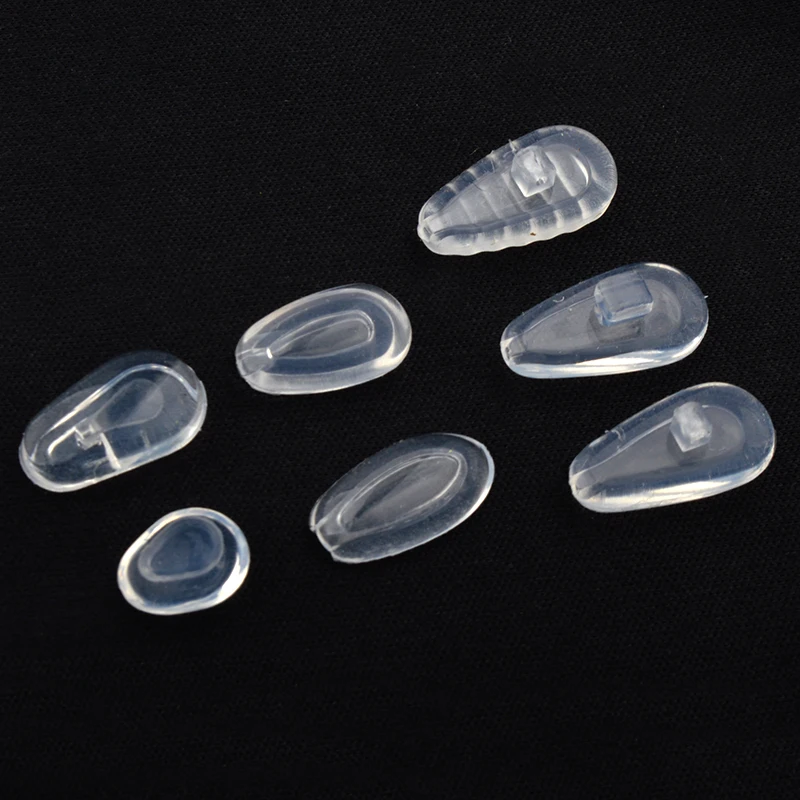 

500pcs Air Chamber Eyeglasses Silicone Nose Pads Light Soft Screw Push In