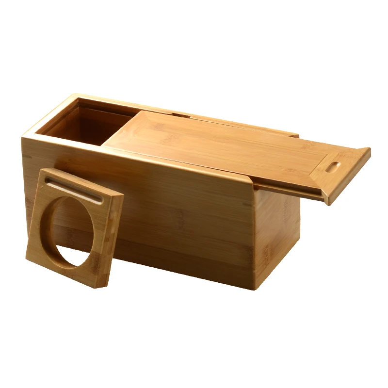 Bamboo Multi-functional Storage Box, Compartment, Pull Type, Creative, Wine Bottle Packaging, Makeup Organizer, 23*10*10.5cm