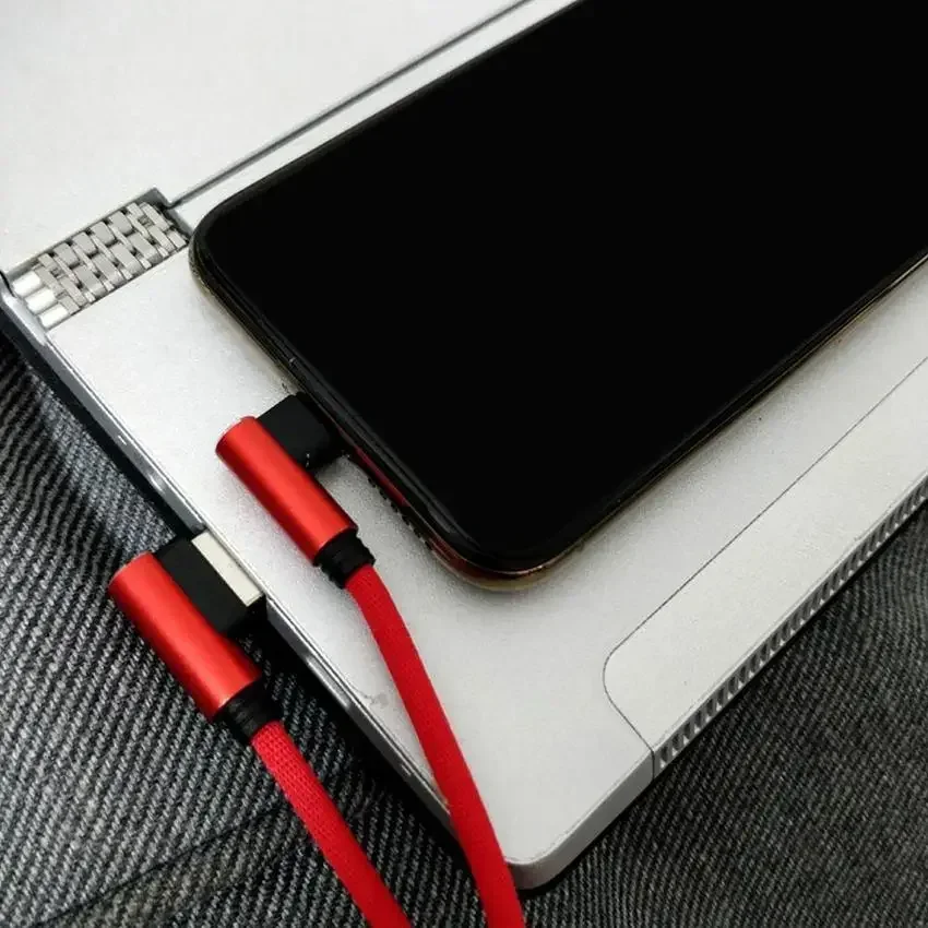 25cm USB To Type C Short Charging Cable Elbow 90 Degree USB C Micro USB Cable 2A Fast Charging Mini Extension Cable