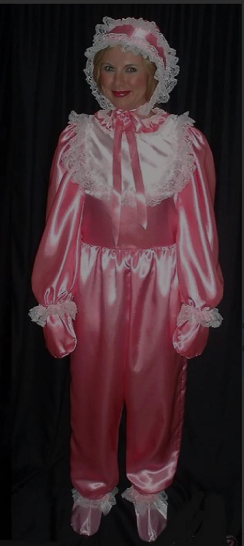 Sissy-Ensemble complet de vêtements en satin rose pour enfants, joli tablier de serviteur, chapeau et gants, personnalisation française, 1 pièce, nouveau