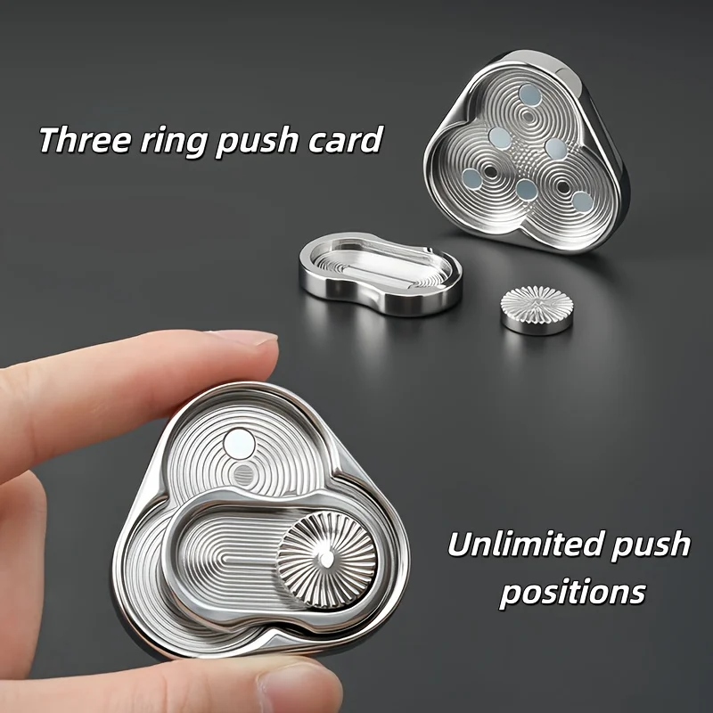 Dreieck-Spinner Flip Coin EDC Fidget Push Coin Dekompressions-Handspielzeug Griffstück Fidget Spinner Spaßspielzeug – Detail 2