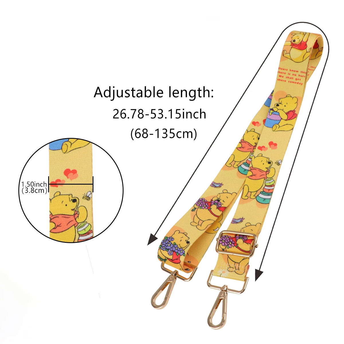 Cute Classic Cartoon Series Shoulder Straps Women Crossbody Handbag Belt Strap Adjustable Wide Straps Bag Accessories Versatile