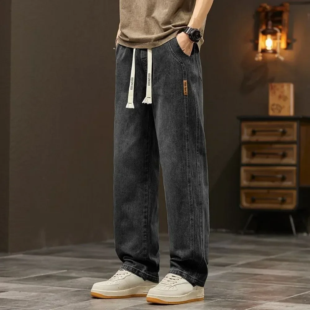 Hot Selling Loose Jeans Mens Trousers The Latest Design Spring Solid Color Wear-Resistant Pants High Quality Men's Pants