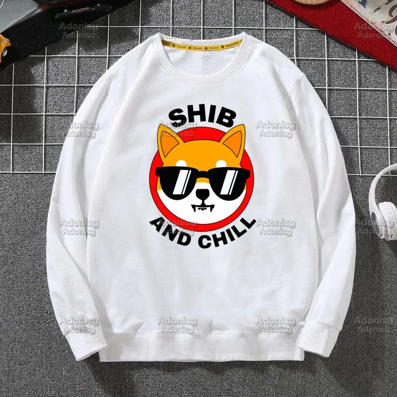 Shib Coin Shiba Crypto Doge Killer Shiba Inu Coin Sweatshirts Men Woman Fashion White Color Autumn Winter Hoody Male Casual Tops