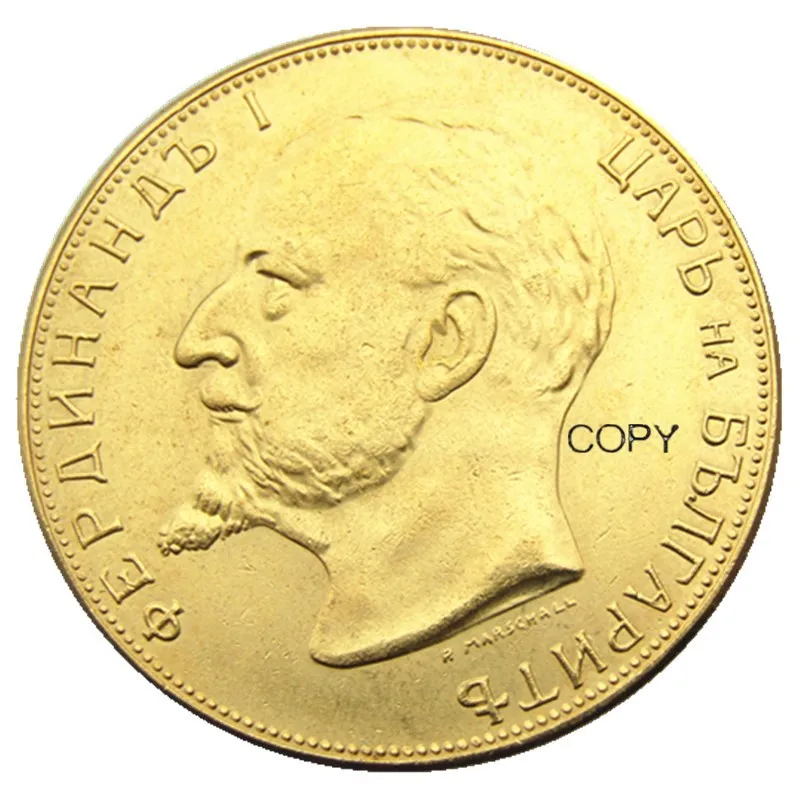 Bulgaria 1908 100 Leva Declaration of Independence Gold Plated Copy coin