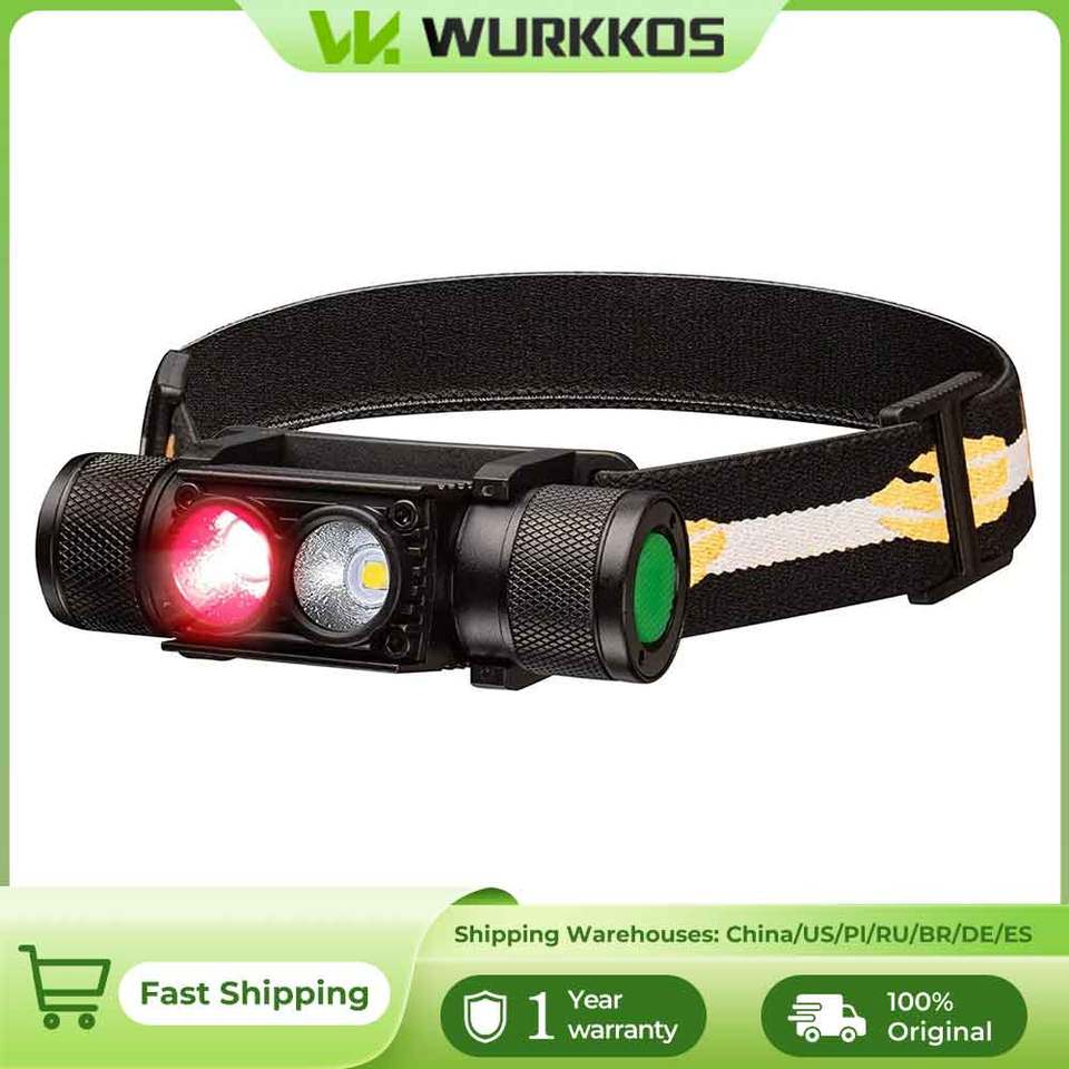  [EU Stock] H25LR LED 90 CRI Rechargeable IPX6 Headlamp Powerful Lightweight Head Flashlight with Bright White Light+Red 660nm 
