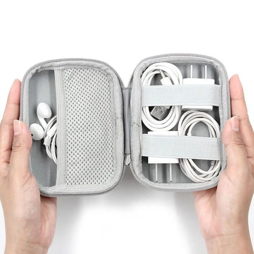 Convenient Earphone Carrying Case Wear-resistant Mesh Pocket Impact Resistant Earphone Case Organization