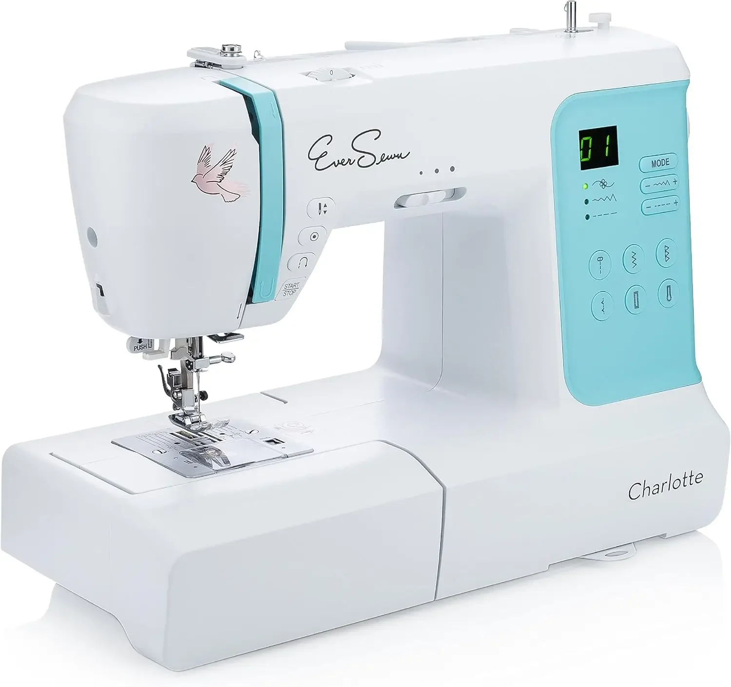 Charlotte 80-Stitch Computerized Professional Quilting & Free Motion Features-Beginner to Expert Sewing Machine