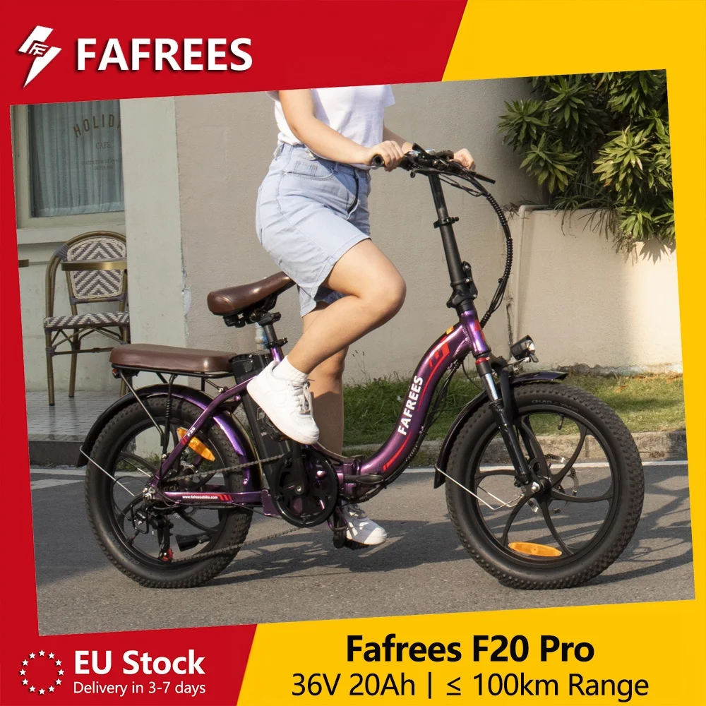 Image of Fafrees F20 Pro E-bike mit 36V 20Ah Abnehmbarer Akku, 20x3,0 Zoll Faltbares Elektrofahrrad, 7-Gang, 25km/h und 75-100km Reichweite