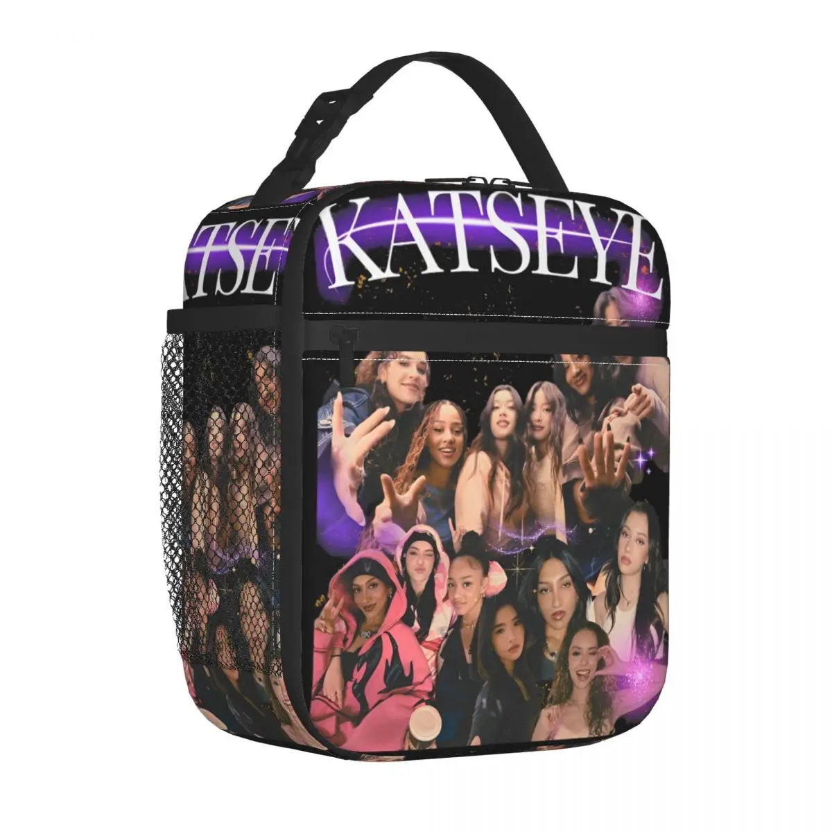 Katseye Gabriela Insulated Lunch Bag Cooler Bag  Meal Container Kpop Group High Capacity Tote Lunch Box Bento Pouch Work Travel