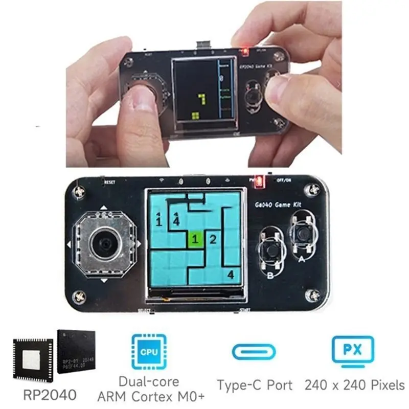 Efficient Retro Game Porting Micropython Enabled For Raspberry Pi RP2040 Embedded System Learning Platform Electric Games