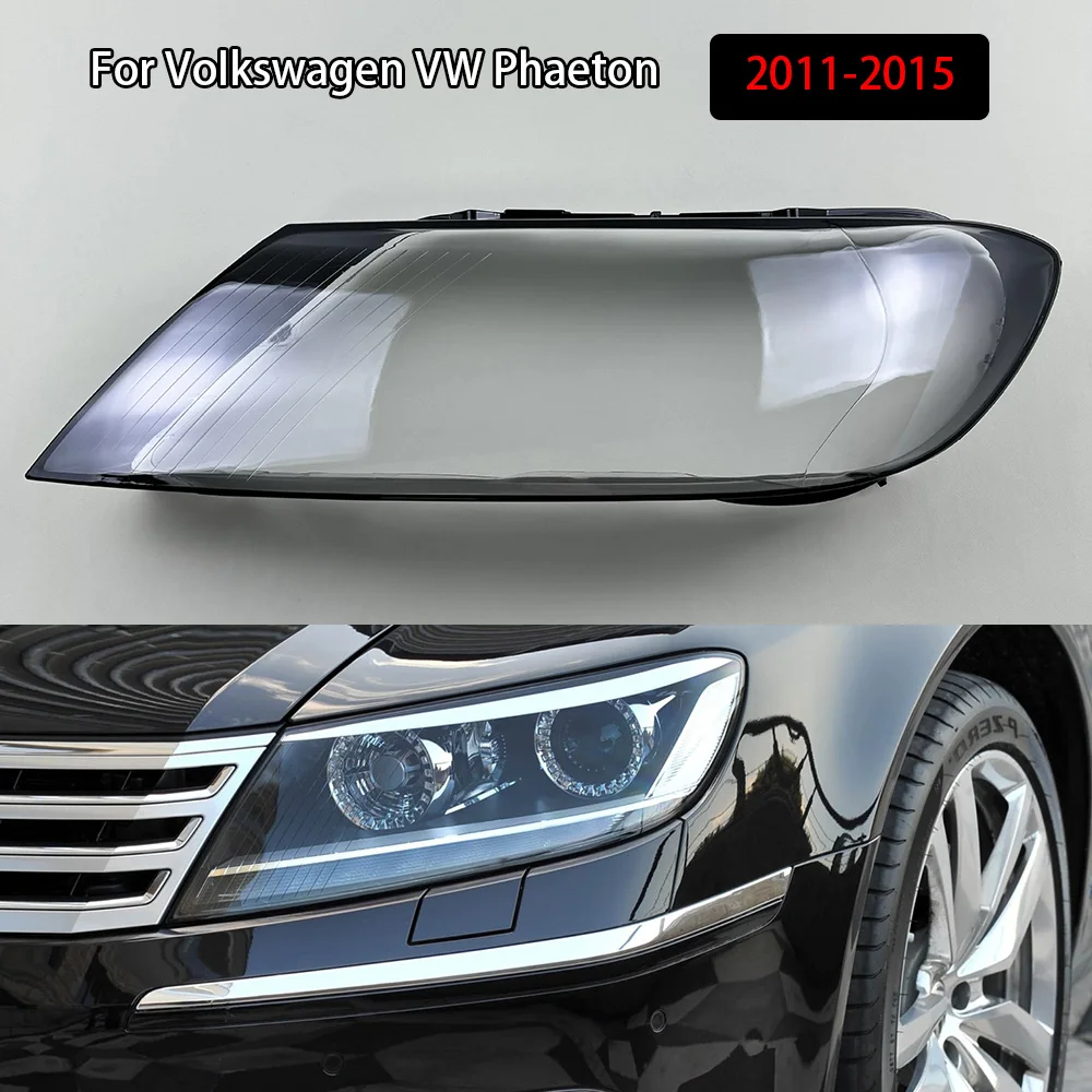 

For Volkswagen VW Phaeton 2011-2015 Front Headlight Cover Transparent Lampshade Headlamp Shell Plexiglass