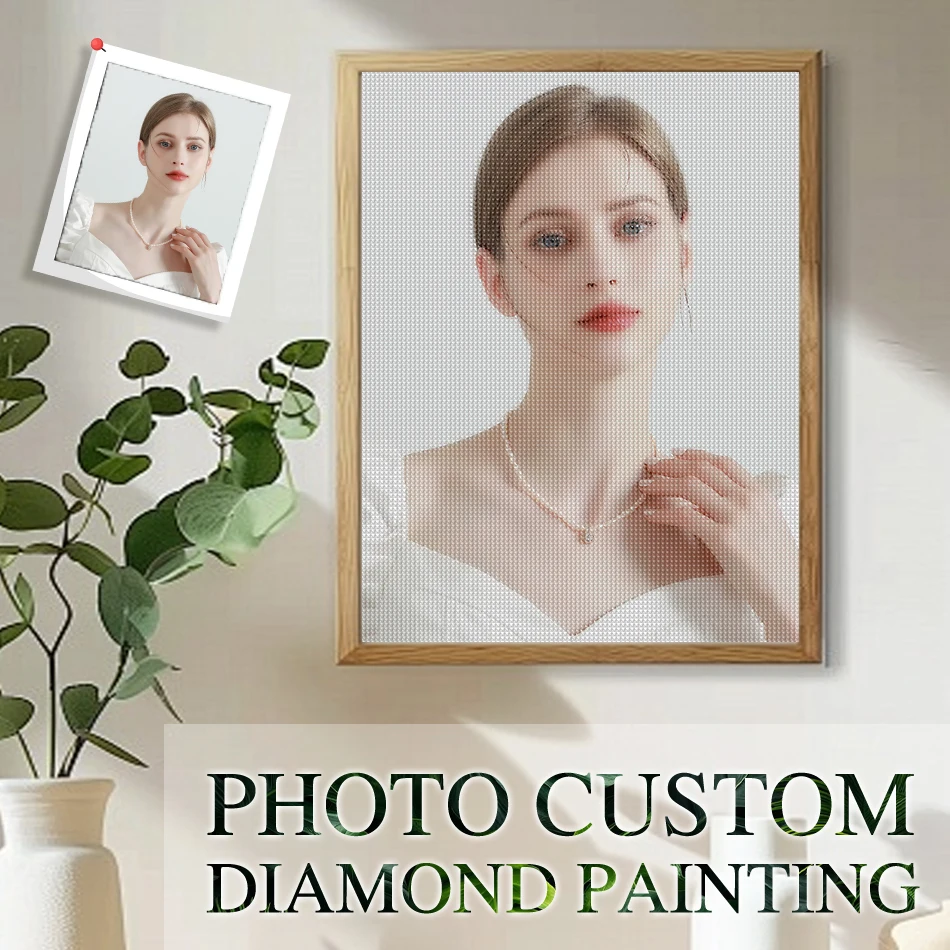 

CHENISTORY5D DIY Diamond Painting Photo Custom Full Square Round Drill Diamond Embroidery Kits Portrait Mosaic Home Decor Gift