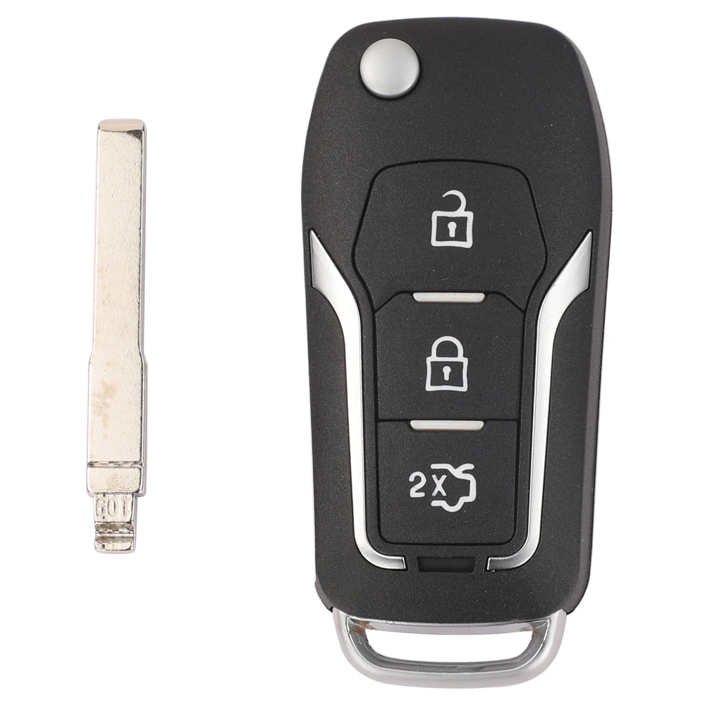 jingyuqin New Modified Flip Folding Car Key Shell For Ford Focus 3 Fiesta Connect Mondeo C Max Remote Smart Fob Case