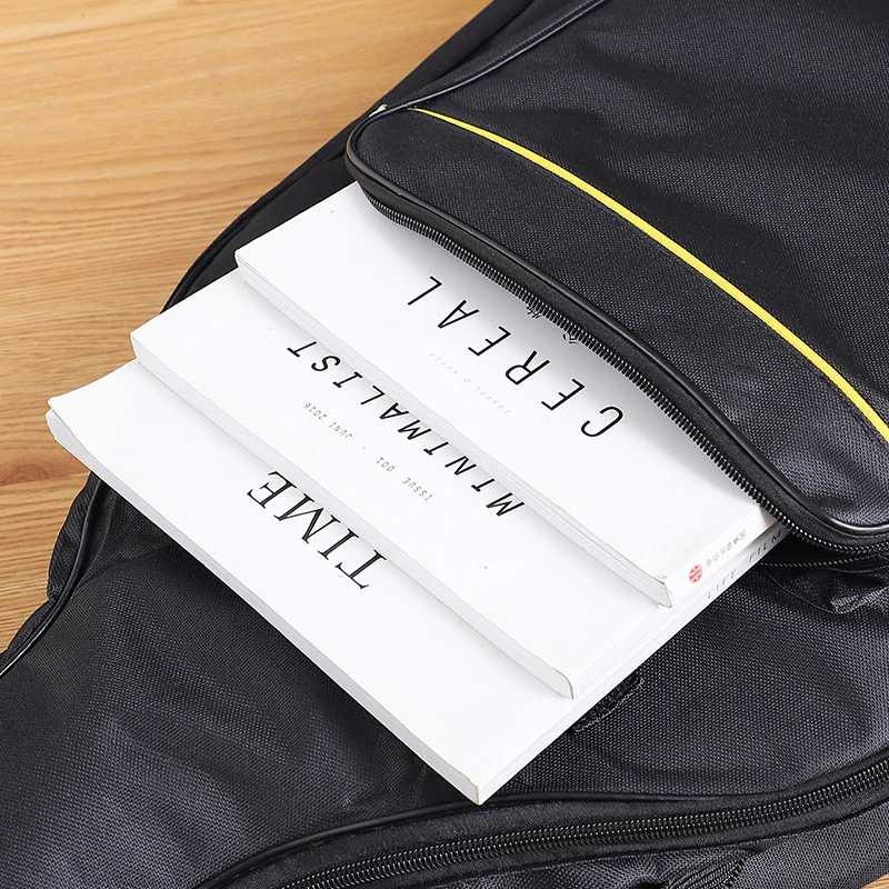 Bolsa para guitarra acústica portátil de 41 pulgadas, correas dobles, impermeable, tela Oxford acolchada, funda para guitarra negra, mochila para concierto