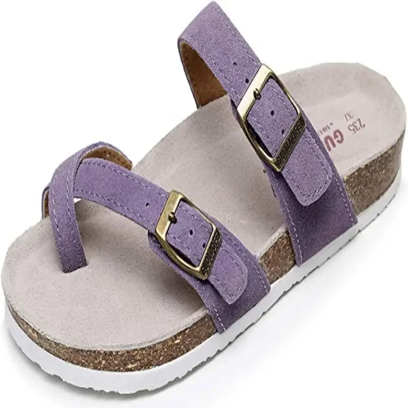 

Women's Cork Footbed Slide With Arch Support Comfortable Summer Beach Sandals For Women Girls Ladies