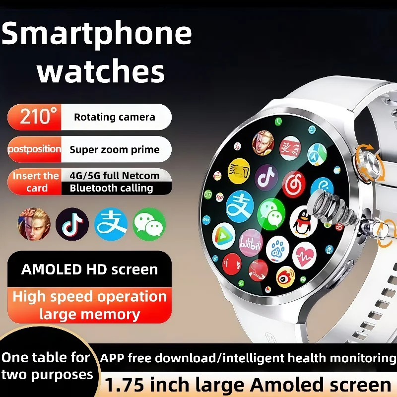 

VP30 Pro Smartwatch – 128GB Storage, 4G , Android 10, 1.5" AMOLED, 1100mAh, IP68 Waterproof