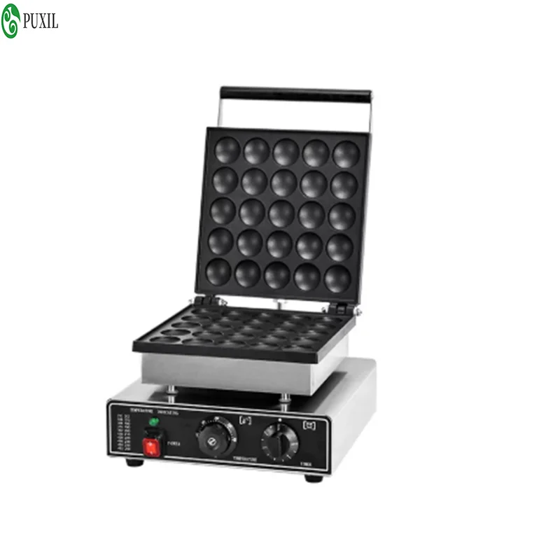 Electric 25-Piece Mini Pancake Maker Dutch Pancake Equipment 1750W Non-Stick Coating Baking Dessert Tool Small Hot Pan Machine