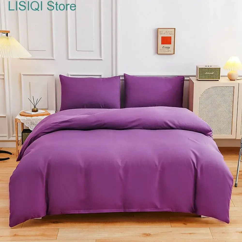 Imagem -05 - Conjunto de Cama com Capa de Edredão e Fronha Verde Escuro Cinza Rei Rainha Completo Lençol de Tamanho Único Primavera Outono Novo