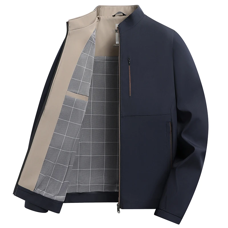 

Outwear Stand Collar Formal Jacket Men Business Jacket Men Causal Jacket Quality Solid Color Office Dress Coats Autumn Spring