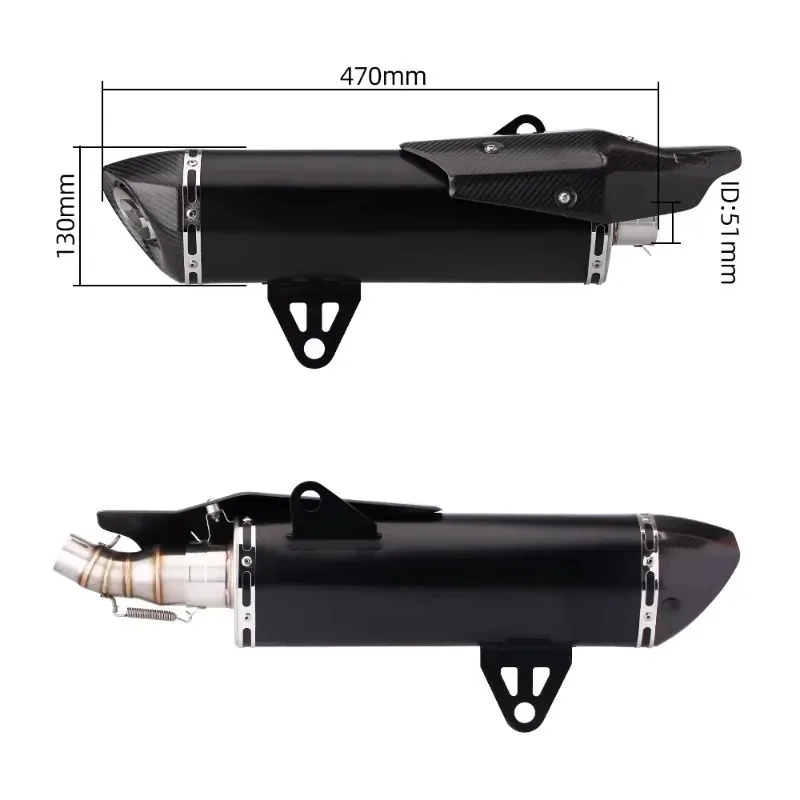 Suitable for C400 C400X C400GT Motorcycle Modified Exhaust Pipe Middle Section Front Section Non-destructive Installation