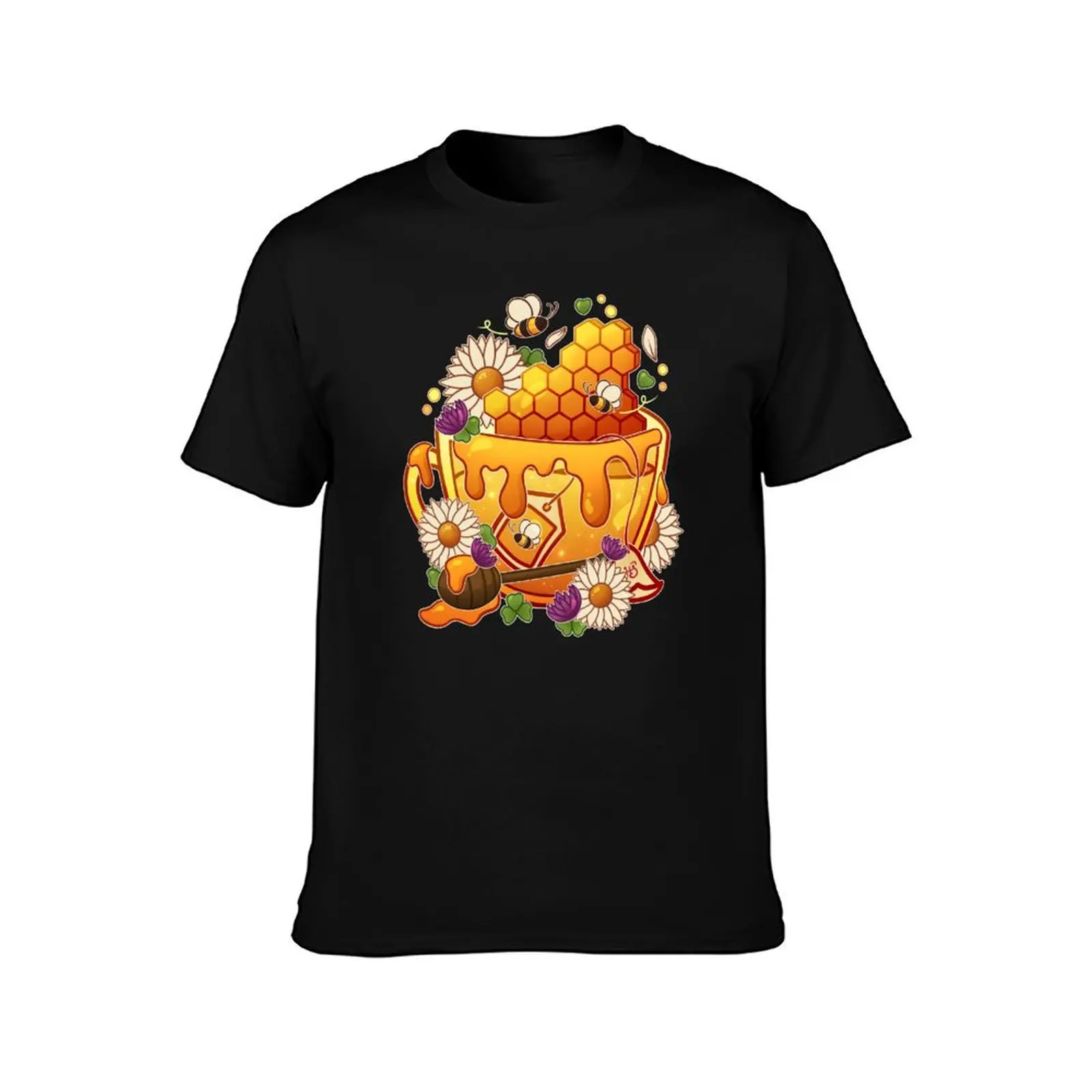 Honeycomb Teacup T-Shirt Large Size Loose Casual Tee T-Shirt