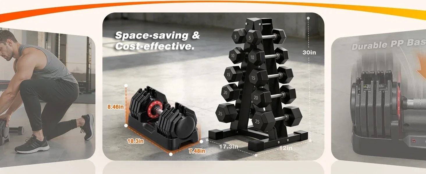 adjustable dumbbells set