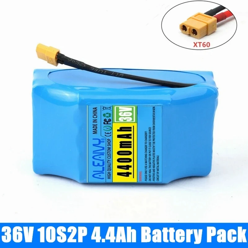 New 36V 4.4Ah 10s2p Rechargeable Lithium-Ion Packs for Electric Self Balancing Scooter HoverBoard Unicycle High Quality Battery