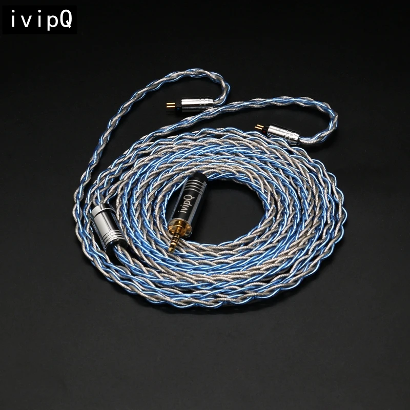 

ivipQ-505 Silver Foil Wire+Single Crystal Copper Silver Plating Earphone Upgrade Cable, For TANGZU FUDU NX7MK4 SE535 UE900S XBA