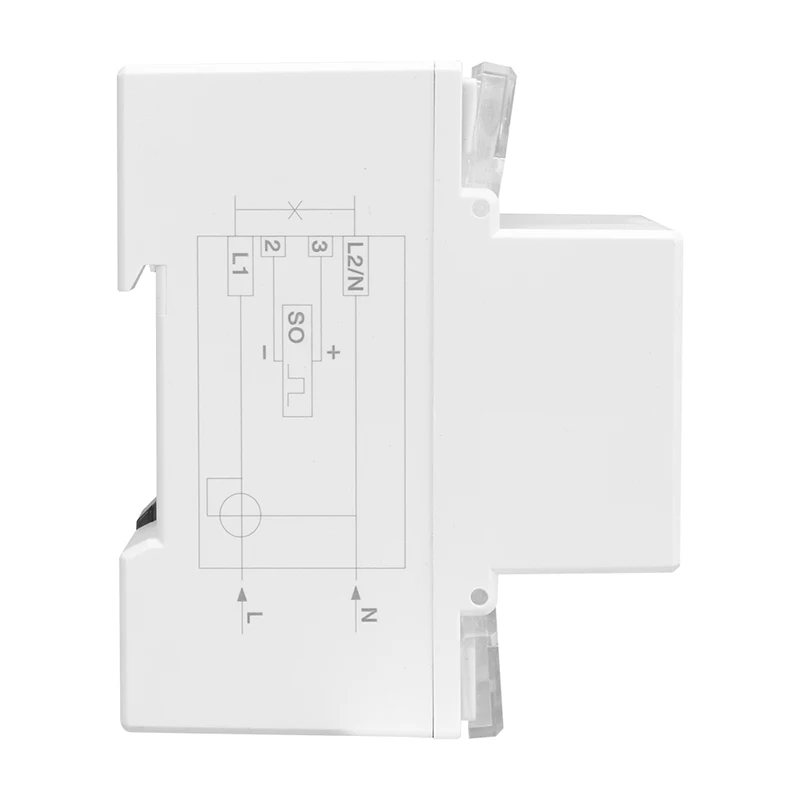 Din Rail Single Phase Electronic Energy Meter AC 220V 100A kWh Counter Consumption Analog Electricity Gague Wattmeter 50HZ