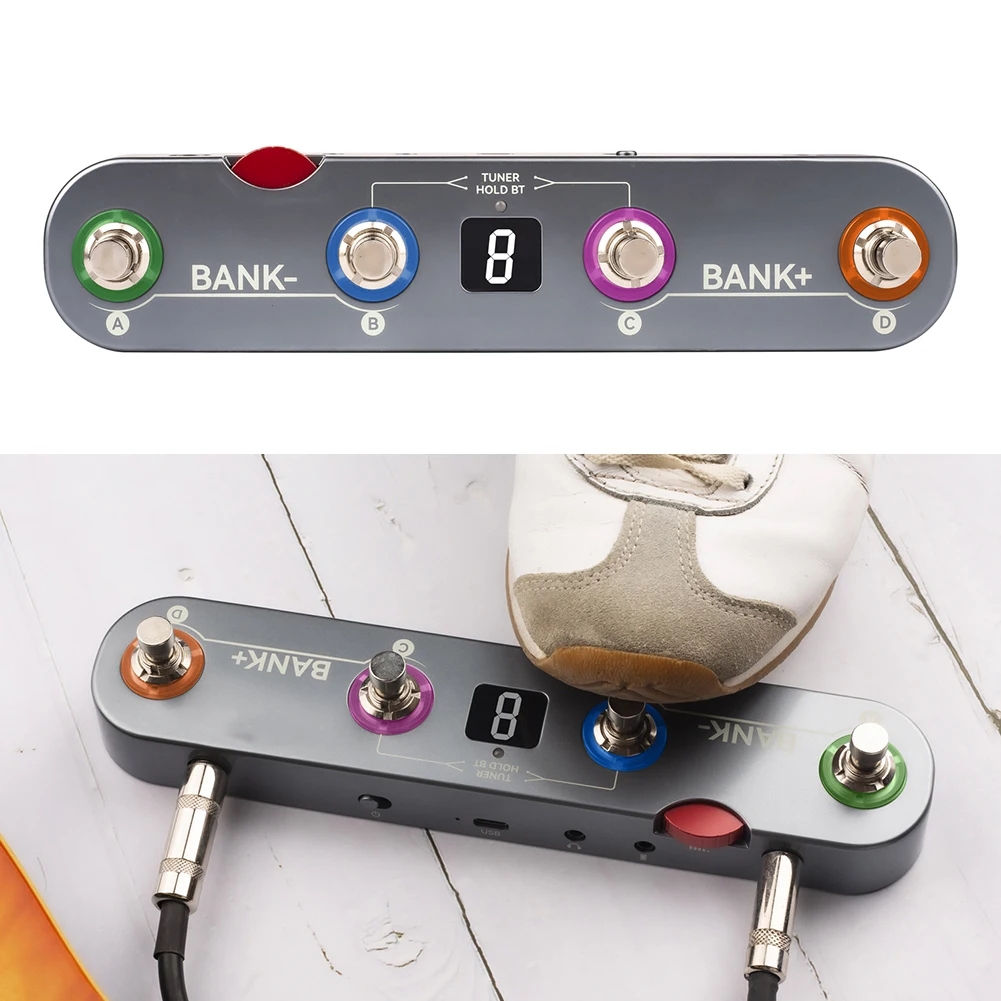 

KE1 Multi Effect Pedal 235x42x52mm Metal Portable App Control Integrated Effect Device Built-in Rechargeable Batter