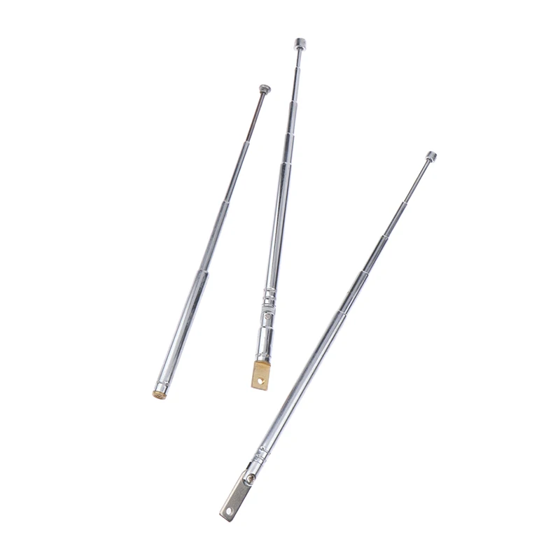 17/25cm 5 Section Metal Full-Channel Am Fm Radio Antenna Telescopic Antenna Rotating Antenna Aerial M2.5