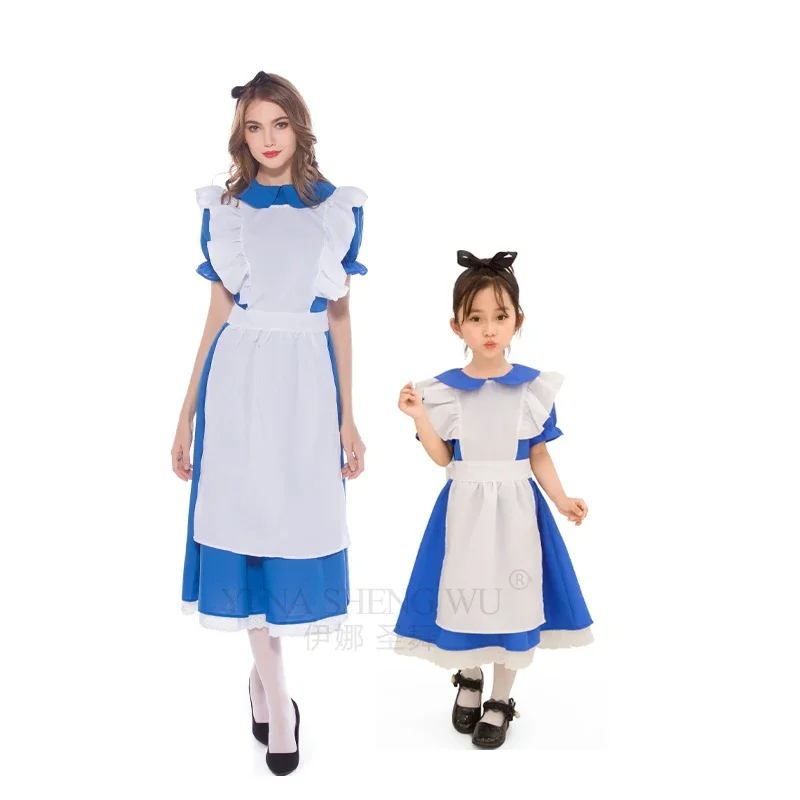 Halloween Adult Kids Girls Anime Party Costumes Women Sissy Maid Lolita Cosplay Costume Princess Fancy DressUp Performance Outfi