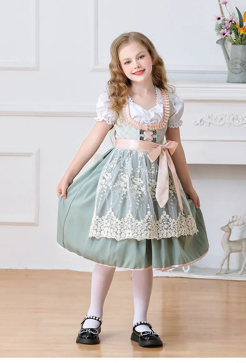 Deutsches Oktoberfest München Farm Girl Süßes Niedliches Kleid Karneval Kinderkleidung Dienstmädchen Kinderkleidung Auftrittskostüm – Detail 15