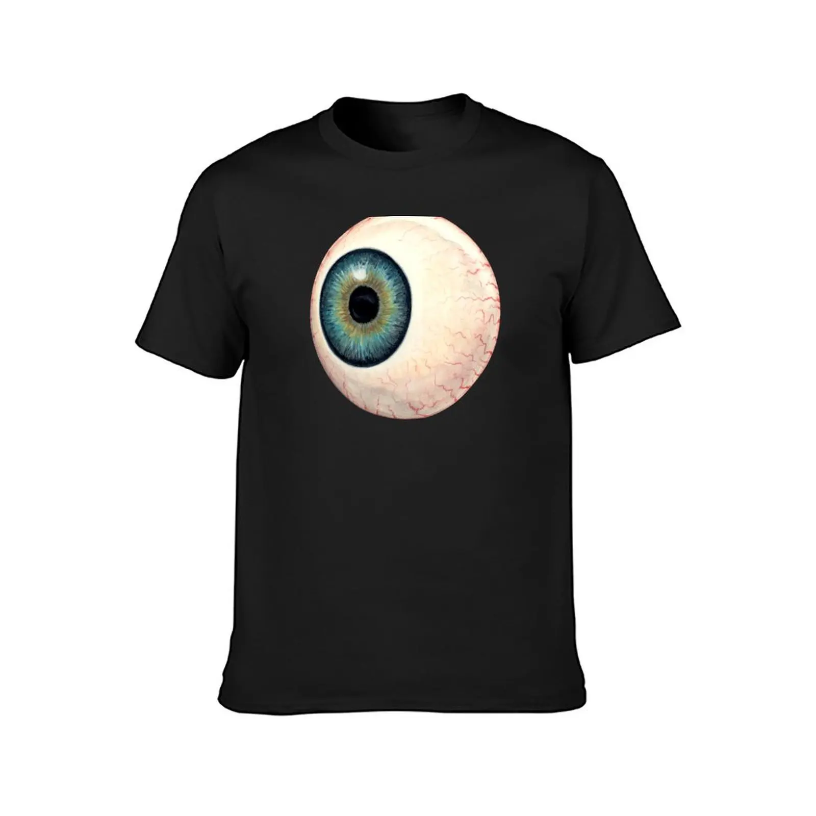 Eyeball Pattern - Black T-Shirt funnys anime sports fans cute tops mens tall t shirts