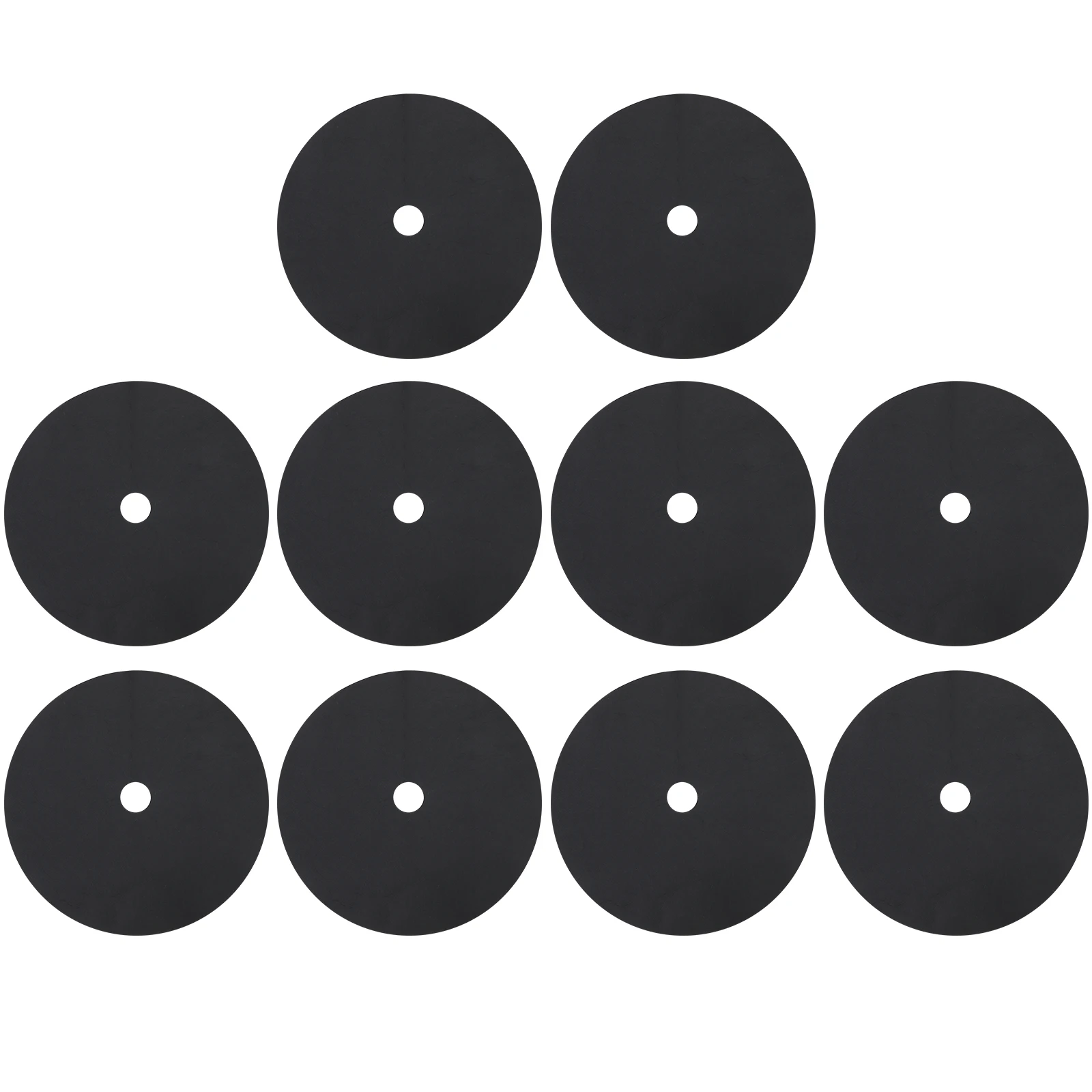 

10pcs Weeding Cloth Biodegradable Non-Woven Thick Garden Fabric Ground Cover For Plants Orchard Round Cloth Black