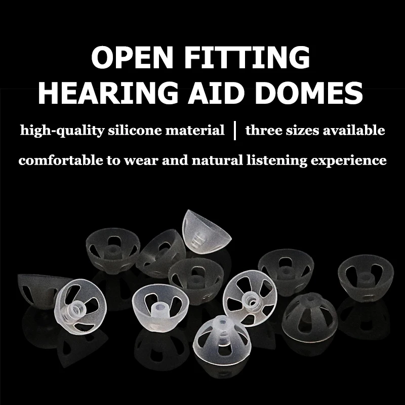 Fitting Ear Tip Hearing Sound Aid Domes Silicone Deaf Aid Open Earplug Replacement Part For Accessory The Hearing Impairment Man