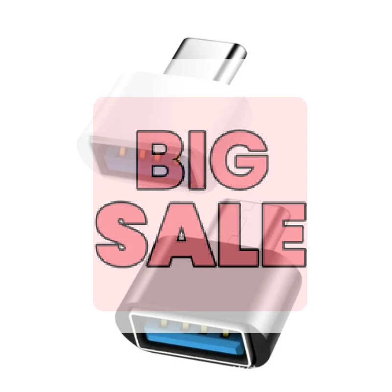 1Pcs USB Female To Type-C Male Fast Charging Adapter OTG USB-C For Smartphones Laptops Car USB To Type-C Adapter
