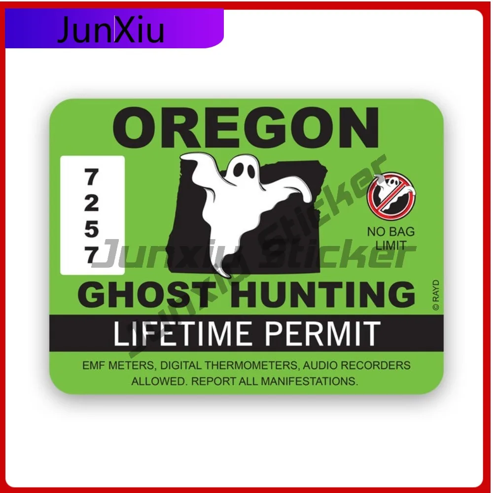 

Anime Cute Oregon Ghost Hunting Permit Sticker Uv Protected Decalscanada Paranormal Hunter Ghosts Hunters Or Decal Anti