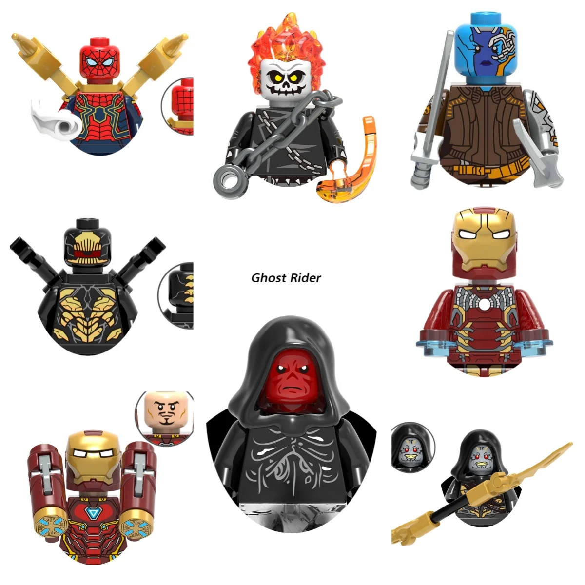 Hot Toys New 2024 Block toys Marvel Spider-Man Iron Man Action figures Children's toys Assembly toys Party Gift Brick toys