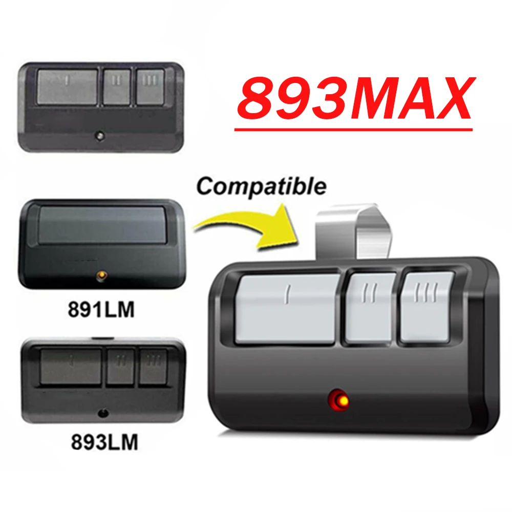 

For Liftmaster 893MAX Garage Door Remote Control Compatible With 893LM 971LM 891LM 973LM 371LM 373LM Gate Opener Command