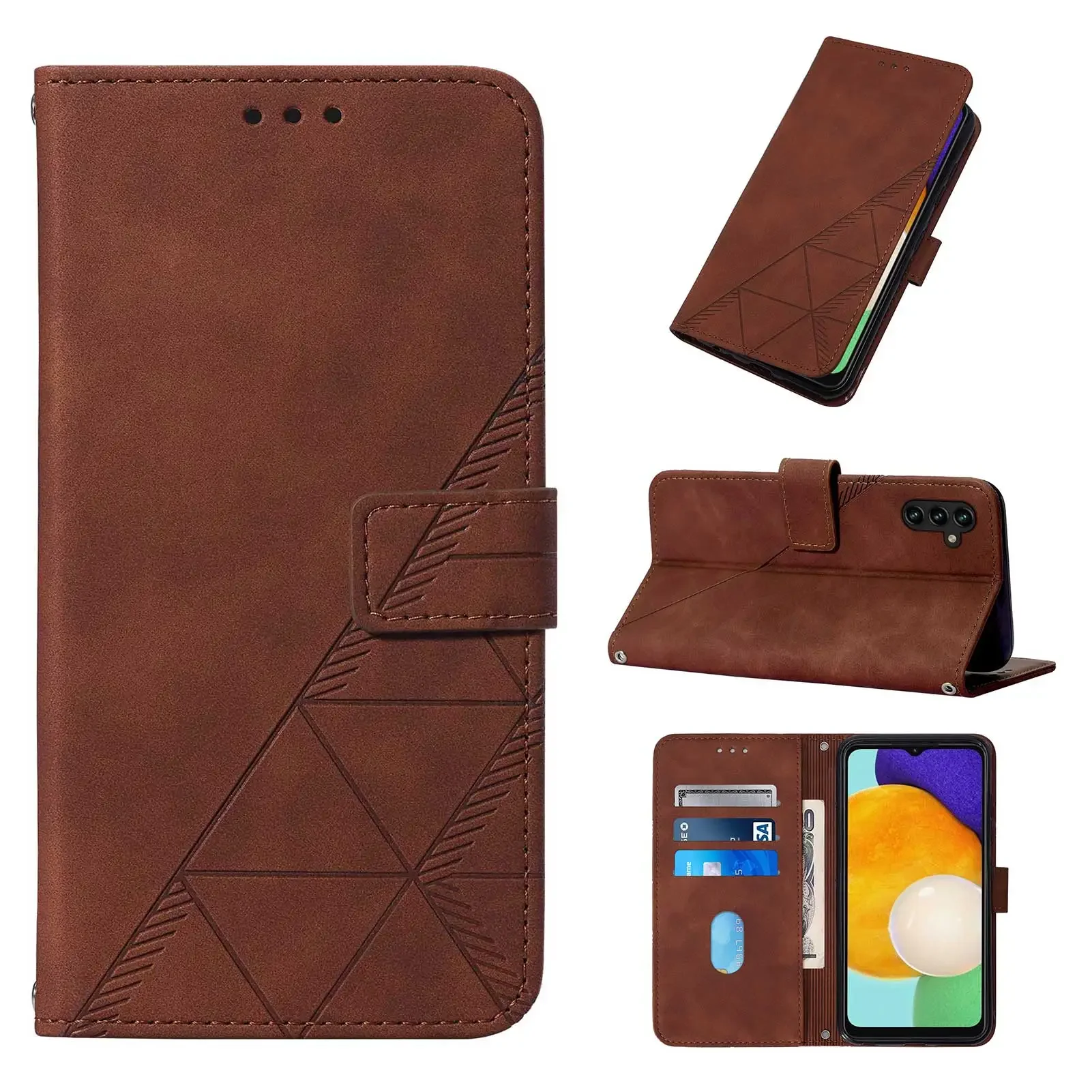 Leather Flip Wallet Case For Samsung Galaxy A3 A5 2016 2017 A6 A7 A8 A9 2018 A01 A02 J2 J3 J4 J5 J6 Plus J7 J8 Protect Cover